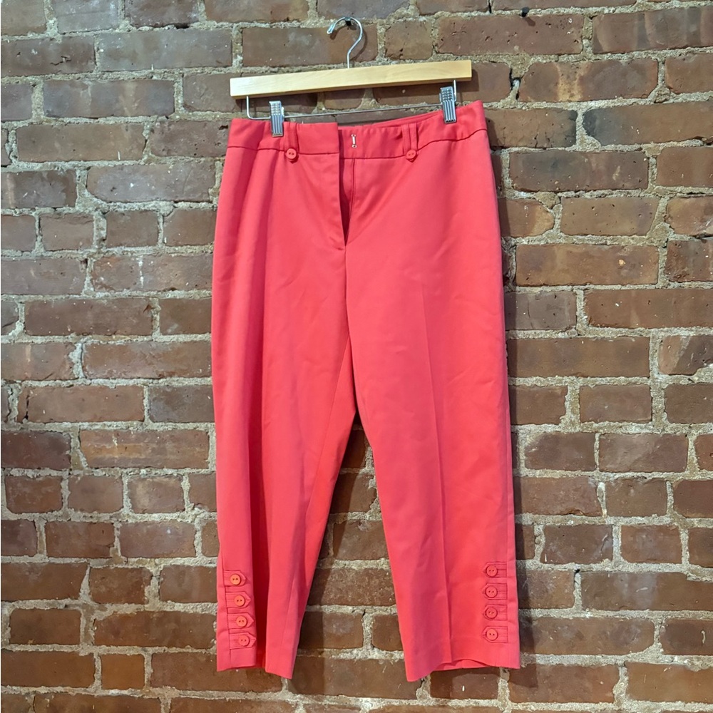 J’Envie high waisted coral orange capris pants